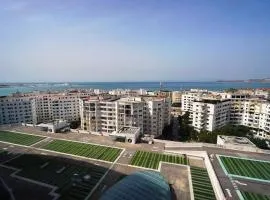 Vue Mer Tanger city hitlon Garden Appartement Parking Gratuit