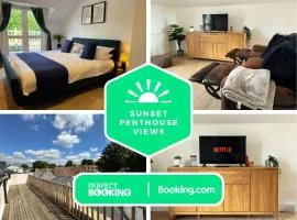 New! Central Penthouse, King Size Bed & Balconies