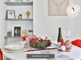 Appartements duplex 3 et 4 personnes - Climatisation - Village élu parmi les "Plus Beaux Villages de France" - Route des Vins - Centre Alsace, hotel in Bergheim