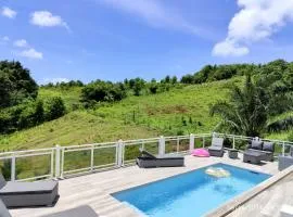 Azur, bas de villa piscine, vue mer