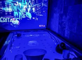 Maison cosy piscine jacuzzi sauna