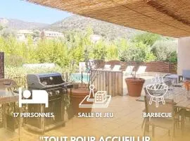 Villa Familiale Surequipée 16p Piscine Babyfoot Billard Boulodrome