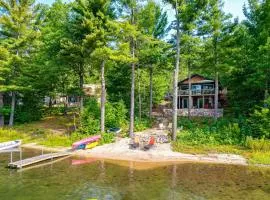 Deck and Fire Pit Beachfront Home in Gaylord!
