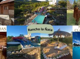 Caba&ntilde;as y Toboganes Rancho la &Ntilde;ata, hotel con tinas de hidromasaje en Mina Clavero