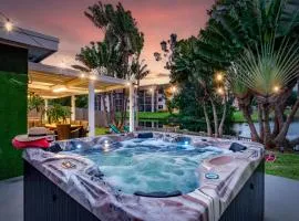 Waterfront Oasis Escape with 7 Seats Hot Tub!
