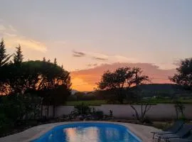 Chambre face aux vignes