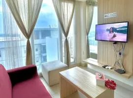 Onebad room - 1 ruang Tv & 1 Kamar tidur at Treepark serpong