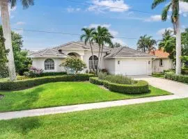 W exposure waterfront home with pool and dock