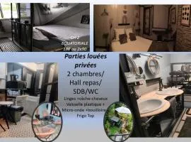 2CH 4pers matelas M de Forme Kitchenette SDB WC au calme côté jardin
