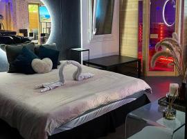 Suite and Spa jacuzzi Sauna siège massant netflix, hotel a Troux