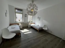 Vollausgestatte Wohnung mit, WLAN, TV in jedem Schlafzimmer, Einzelbetten, Bad, Garten