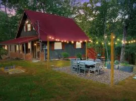 Red A Frame Shenandoah Escape Fire Pit BBQ