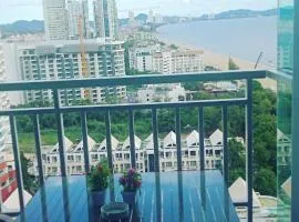 2Bedroom 2Bathroom Seaview Jomtien 18th floor 66sqm