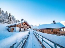 Chalet 3* Valmorel, skis aux pieds, 3 chambres, parking, WIFI - FR-1-356-401, hotel in Valmorel