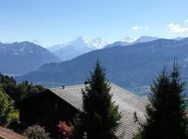 Chalet Hinkelstein in Beatenberg traumhafte Aussicht auf Eiger, Mönch & Jungfrau
