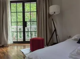 Shanghai Historical Forest Cabin loft With Balcony at second floor near middle Huaihai road