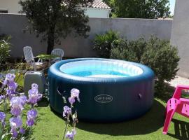 Nice flat with jacuzzi and garden, hotel in Velleron