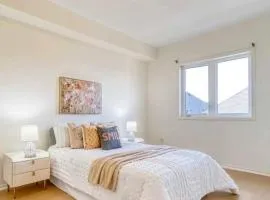 Bright bedroom with private bathroom