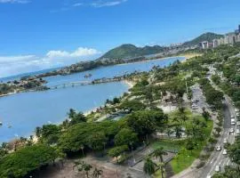 Praia do Canto Apart Hotel - Quarto sala e varanda