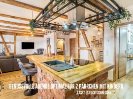 HARZER HEALING CENTER 2024 Romantische Landhauswohnung mit Fussbodenheizung,XXL Kochinsel,XXL Regenduschen,Modern,Hochwertig,Persönlich,Vollausgestattet, 5-sterrenhotel in Elbingerode