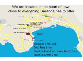 Saranda Backpackers, hotel in Sarandë