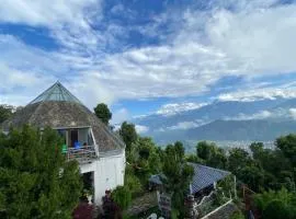 Mountain facing room in crystal dome