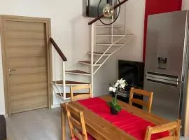 Comfy apartment with low ceiling attic