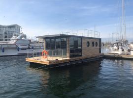 Hausboot Fjord Stella - Solarboot mit Biosauna in Wendtorf, hotel v destinaci Wendtorf