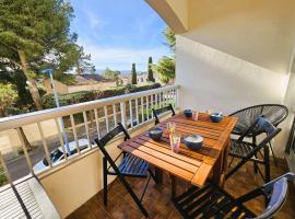 Studio cosy, WIFI, climatiseur, plage à pied, hotel a Saint-Elme