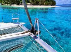 Catamaran in San Blás Islands, private boat