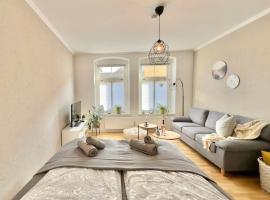 Appartement "STADTGEFL&Uuml;STER" im Zentrum, inkl Stellplatz, 2 Betten, Babybett, Balkon, gratis Kaffee und Tee, WLAN