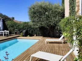 Chambre studio indépendante au calme avec piscine et climatisation