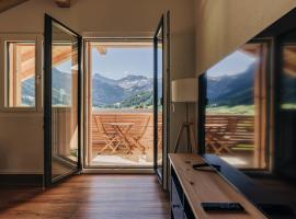 Chuenislodge2- zwei Balkone, gemütlicher Kamin, top Aussicht, hótel í Adelboden