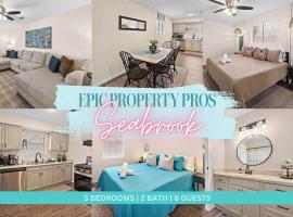 Cozy and Stylish 3-Bedroom Sanctuary, hótel í Seabrook