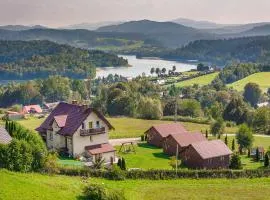 "Widokowe Wzgórze"domki z widokiem na jezioro w Polańczyku z klimatyzacją