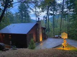 The cozy Lazy Laurel with year-round mountain views, hot tub, fire pit