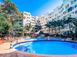 Thermas paradise dois quartos cobertura com area de lazer