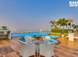 StayVista's Skyline Studio Apartments - Urban Oasis with Terrace, Gym & Bar