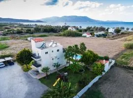 Martimi Private 3 Apartments with Pool, Heated Jacuzzi and Sauna, 2 Apartments with Sea View, 200m from Beach, BBQ, Playground, Mini Football Pitch