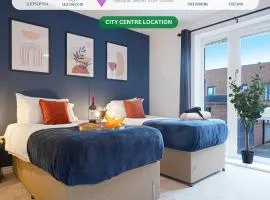 Luxury Campbell Park Apartments in Central MK with Balcony, Free Parking & Smart TV with Netflix by Yoko Property