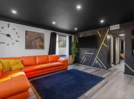 Dark House With HotTub TV in Rooms