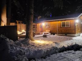 Knotty Shack- Unique Tiny Log Cabin with Hot Tub, villa in Ashford