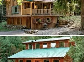 Two Adjacent Cabins near Silverwood with Vintage Ice Cream Parlor & Movie Theater