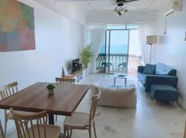 Glory Beach Duplex Ocean View - 8Pax 3BR & FREE Disney Hotstar