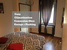 L'Oasis Appartement Cosy avec Climatisation, Parking, V&eacute;los , Animaux Bienvenus