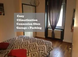 L'Oasis Appartement Cosy avec Climatisation, Parking, Vélos , Animaux Bienvenus