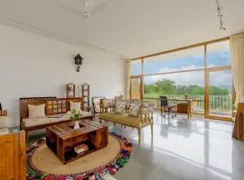 SaffronStays Villa Bougain - 2BR hill-view villa with plunge pool, Veg BBQ, birdwatching & serene garden sit-outs