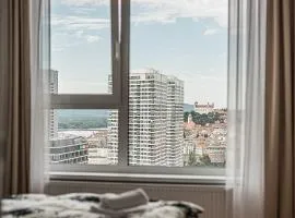 Klingerka Apartment, 25th floor with Free parking and view of Castle and Danube
