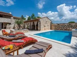 Rustic stone holiday house with pool