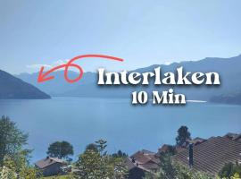 Ruhiges Studio mit Aussicht fast bis nach Interlaken, hotel v destinaci Faulensee